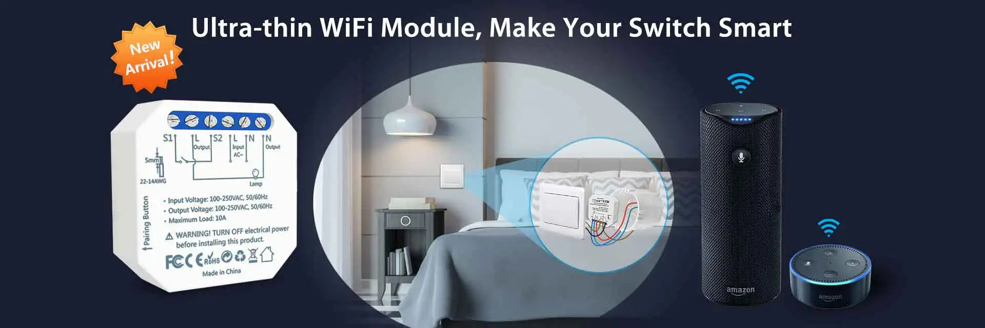 Tuya Smart WiFi Curtain Blind Switch EU