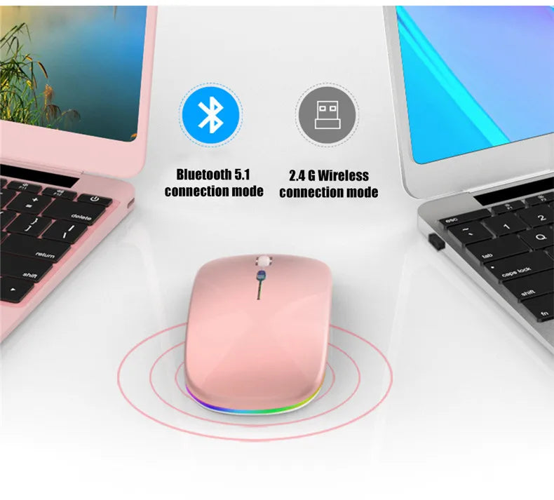 Wireless Rechargeable LED Mouse