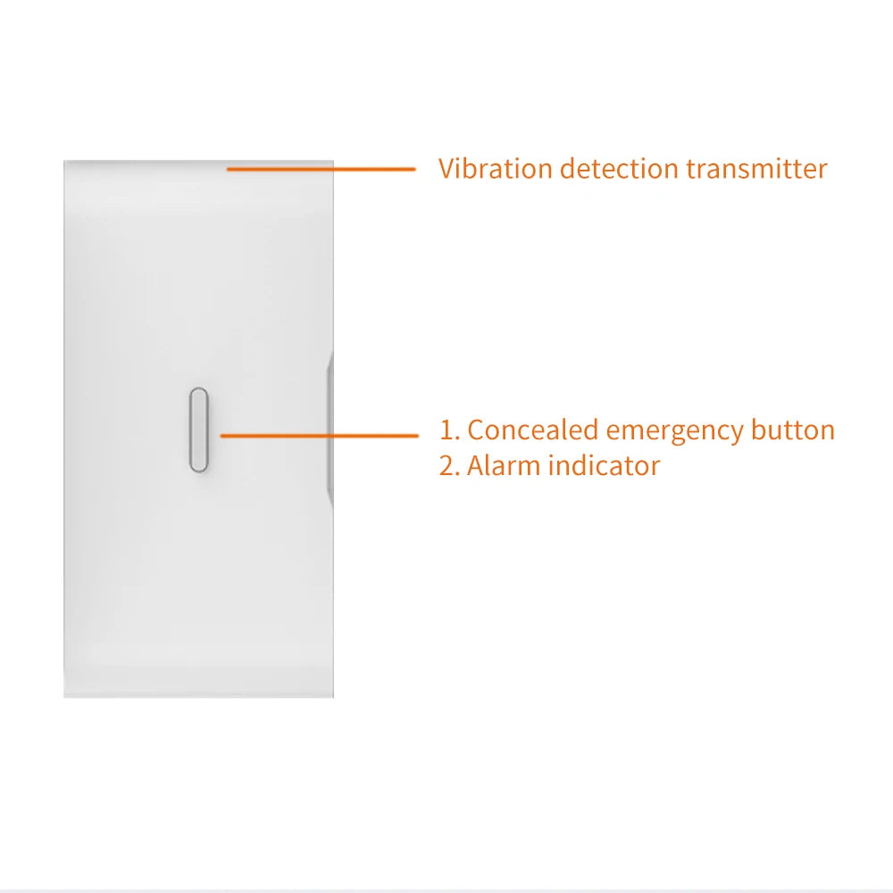 Ostaniot 433MHz EV1527 Wireless Glass Break & Vibration Sensor