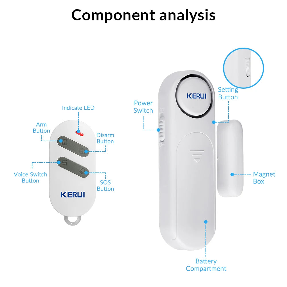 KERUI D121 Wireless Door & Window Sensor Alarm 120dB