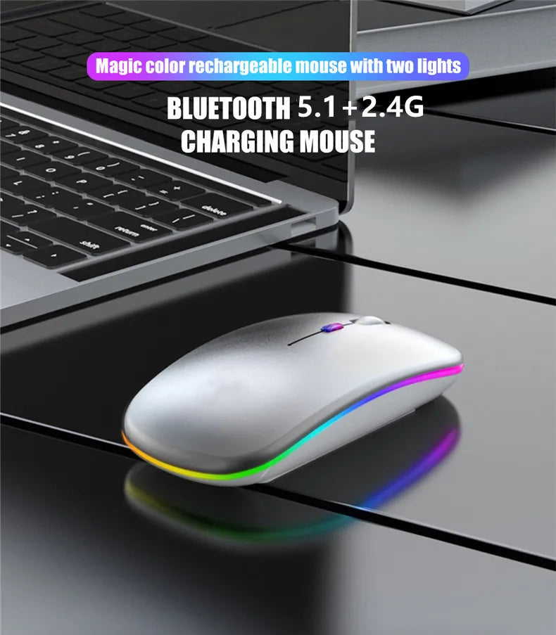 Wireless Rechargeable LED Mouse