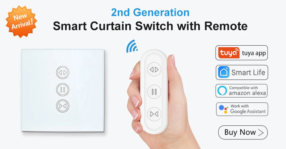 Tuya Smart WiFi Curtain Blind Switch EU