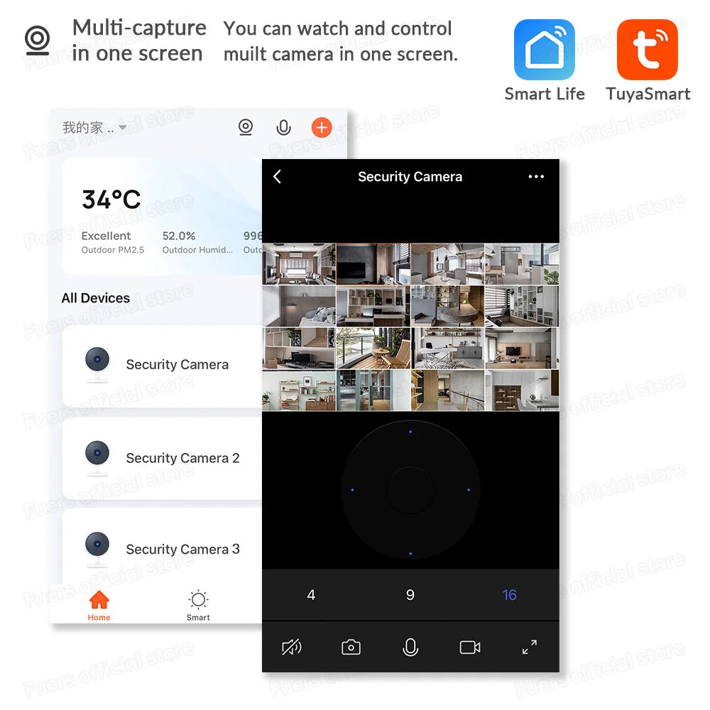 Fuers 4K 8MP Indoor WiFi IP Camera
