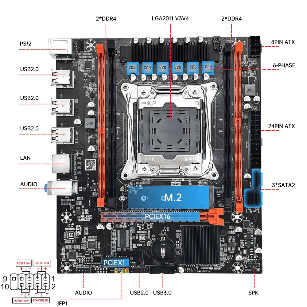 MOUGOL X99 Motherboard Set with Intel Xeon E5-2680 V4