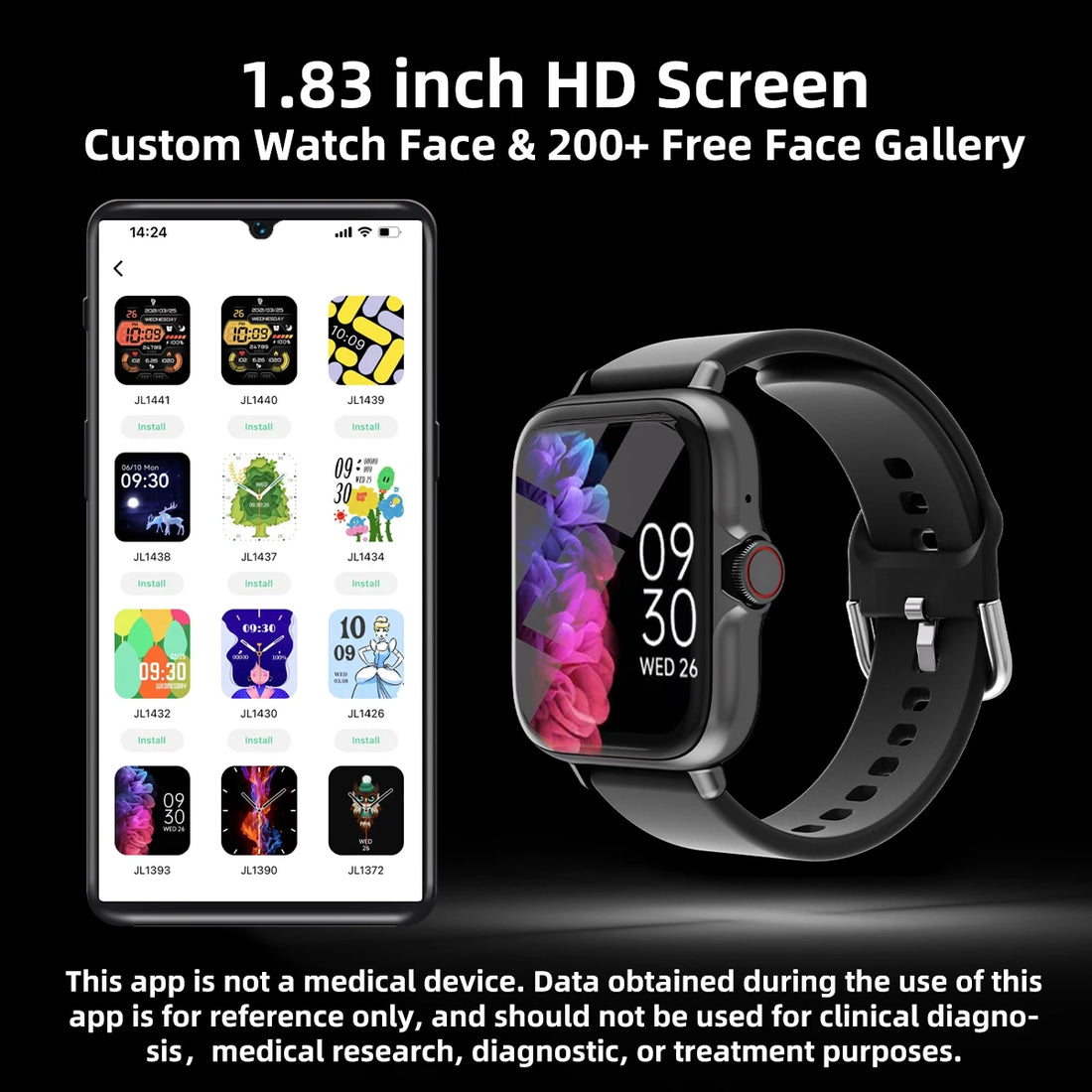 1.83" Waterproof Smart Watch