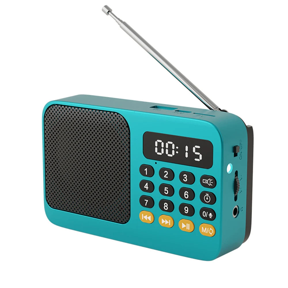 Portable Digital FM Radio Music Player with USB/TF Support and LED Display