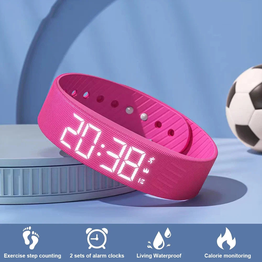 LED Smart Bracelet – Waterproof Fitness Band with Pedometer
