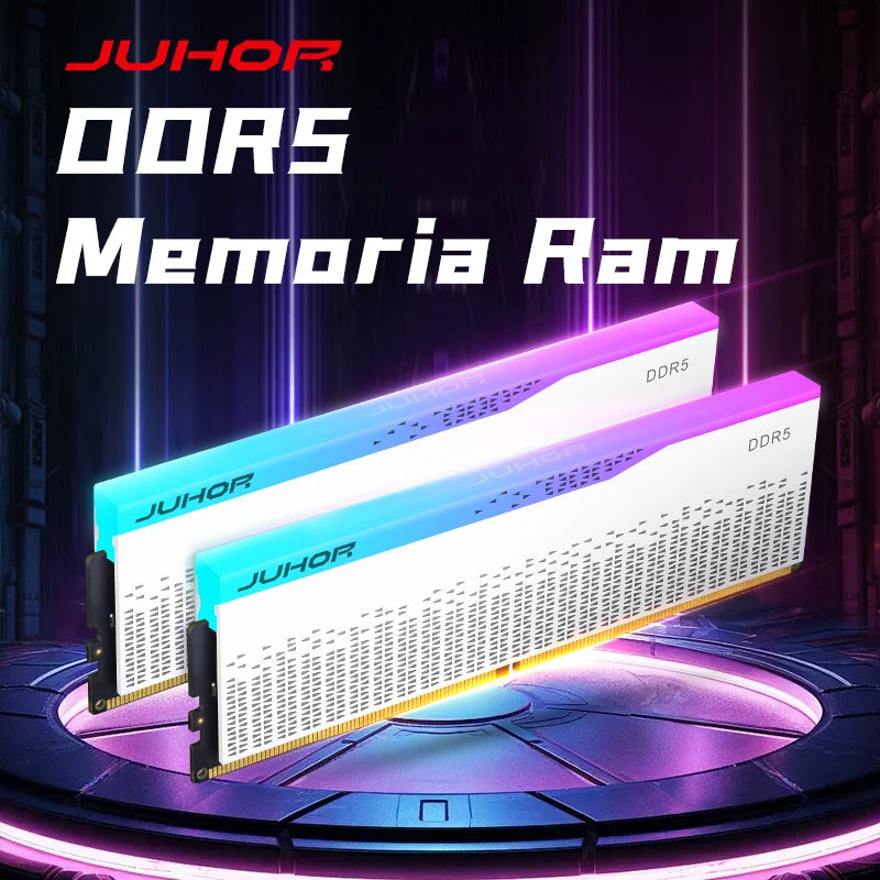 JUHOR RGB DDR5 RAM 16GB 6000/6400MHz PC5 Desktop Memory Module