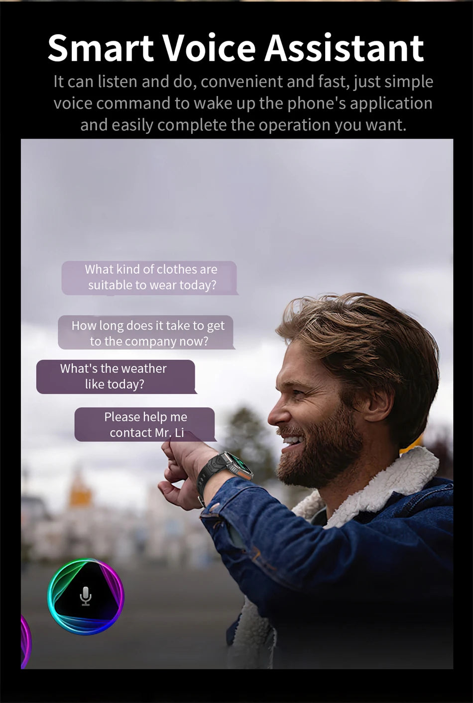 LIGE Men’s Outdoor Smart Watch