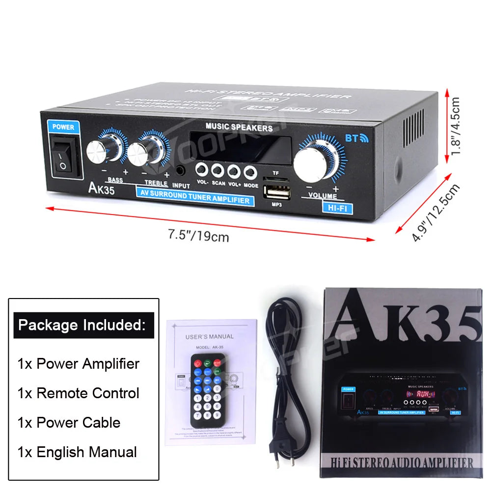 Woopker AK Series Digital Bluetooth Amplifier