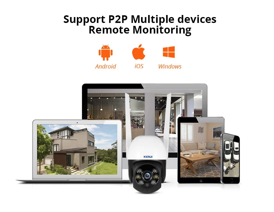 KERUI 4K Dual Lens PTZ WiFi Camera