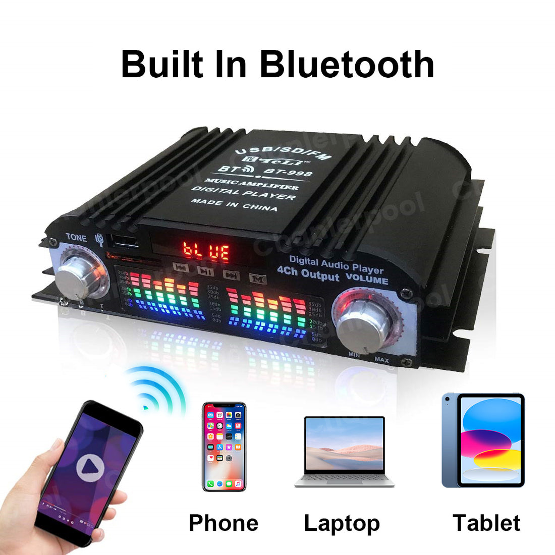 1600W 4-Channel HiFi Digital Audio Amplifier