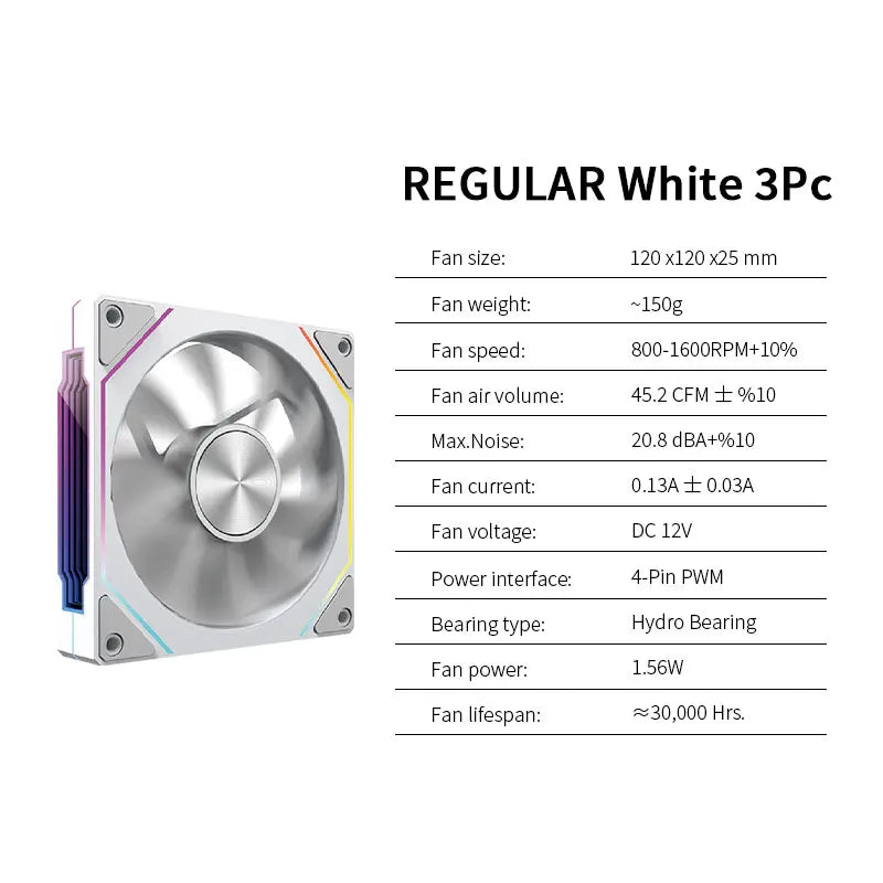 LDPCSJ PRISM 5 PRO 120mm ARGB PWM Computer Cooling Fan