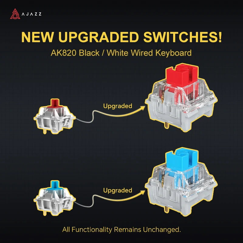 Ajazz AK820/AK820 Pro Mechanical Gaming Keyboard