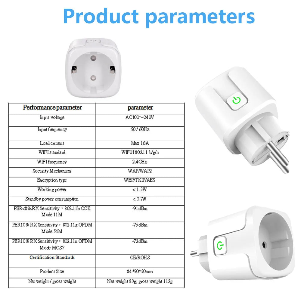TUYA Smart WiFi/Zigbee Plug EU
