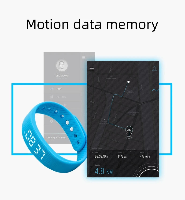 LED Smart Bracelet – Waterproof Fitness Band with Pedometer