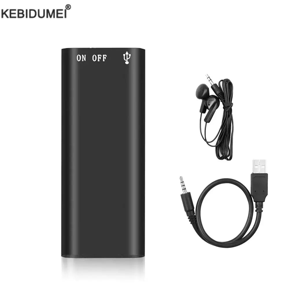 3-in-1 Digital Voice Recorder & MP3 Player – 192Kbps Mini Audio Recorder