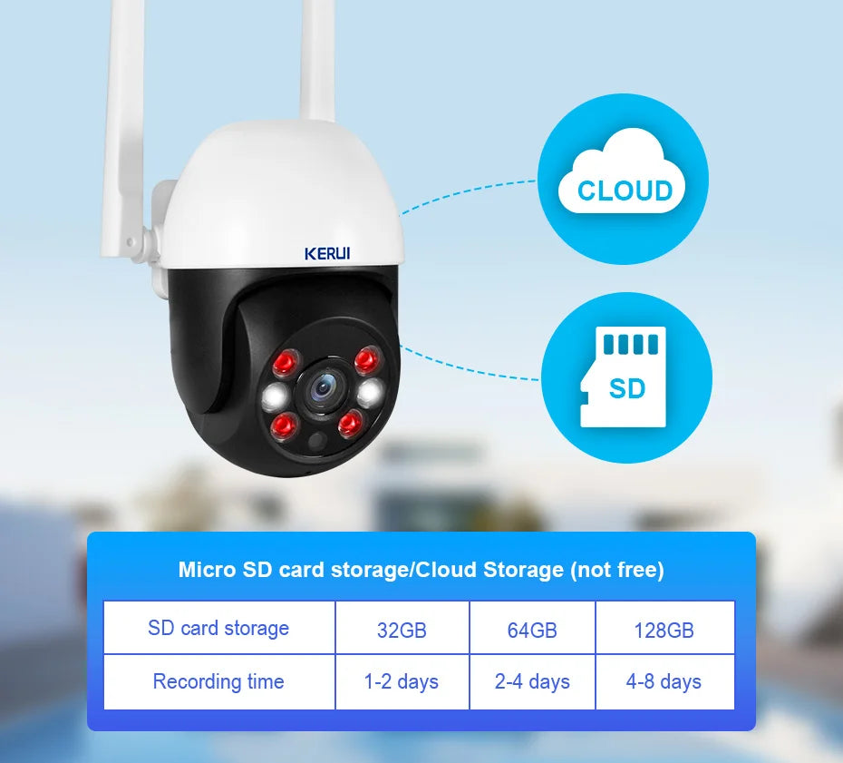 KERUI 4K Dual Lens PTZ WiFi Camera