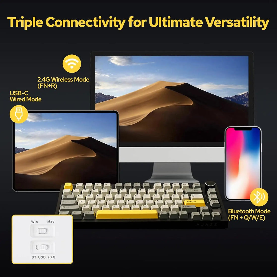Ajazz AK820/AK820 Pro Mechanical Gaming Keyboard