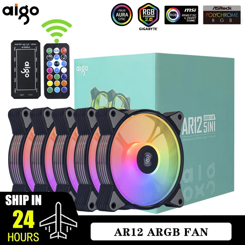 Aigo AR12 120mm ARGB PC Case Fan