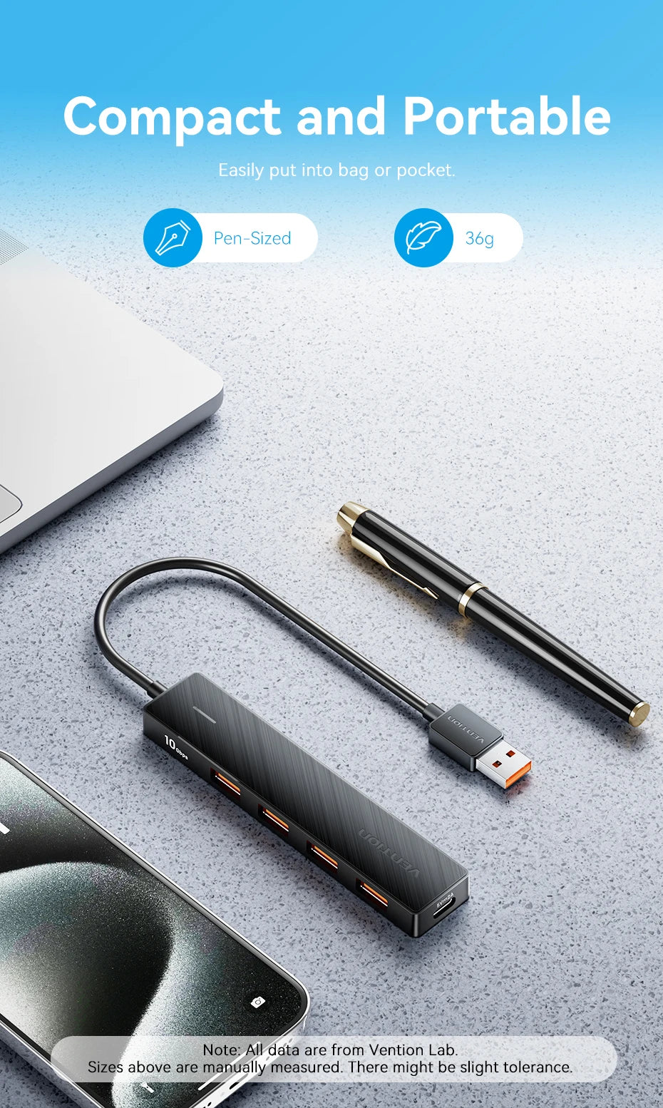 Vention 4-Port USB 3.2 Hub