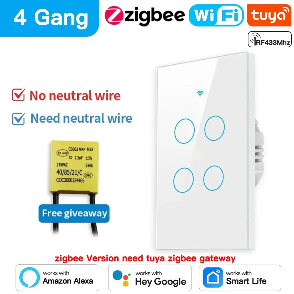 TNCE Tuya WiFi Zigbee Smart Wall Switch