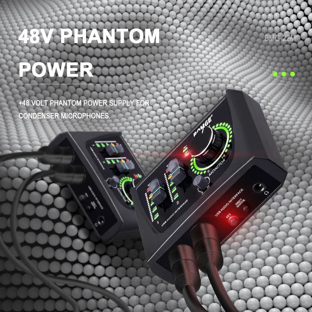 BOMGE Mini 2-Channel USB Audio Interface