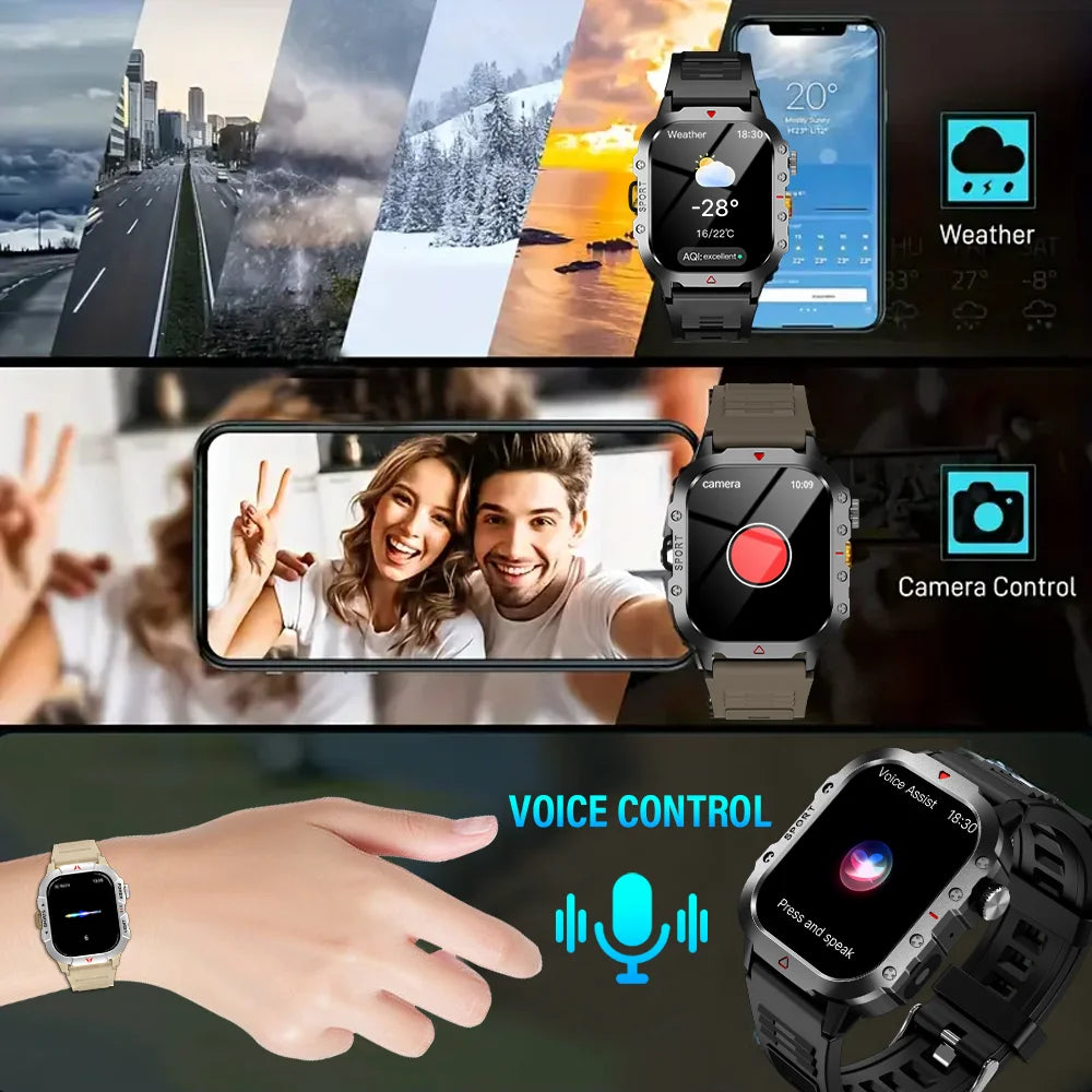 KESHUYOU Outdoor Smart Watch 2.01" HD