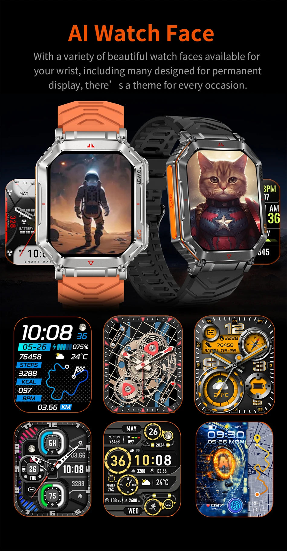 LIGE Men’s Outdoor Smart Watch