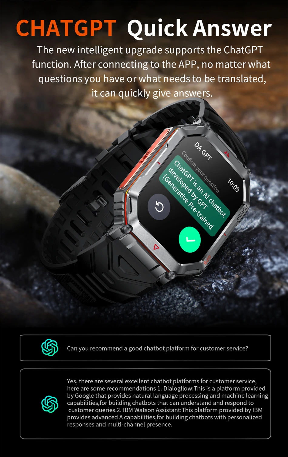 LIGE Men’s Outdoor Smart Watch