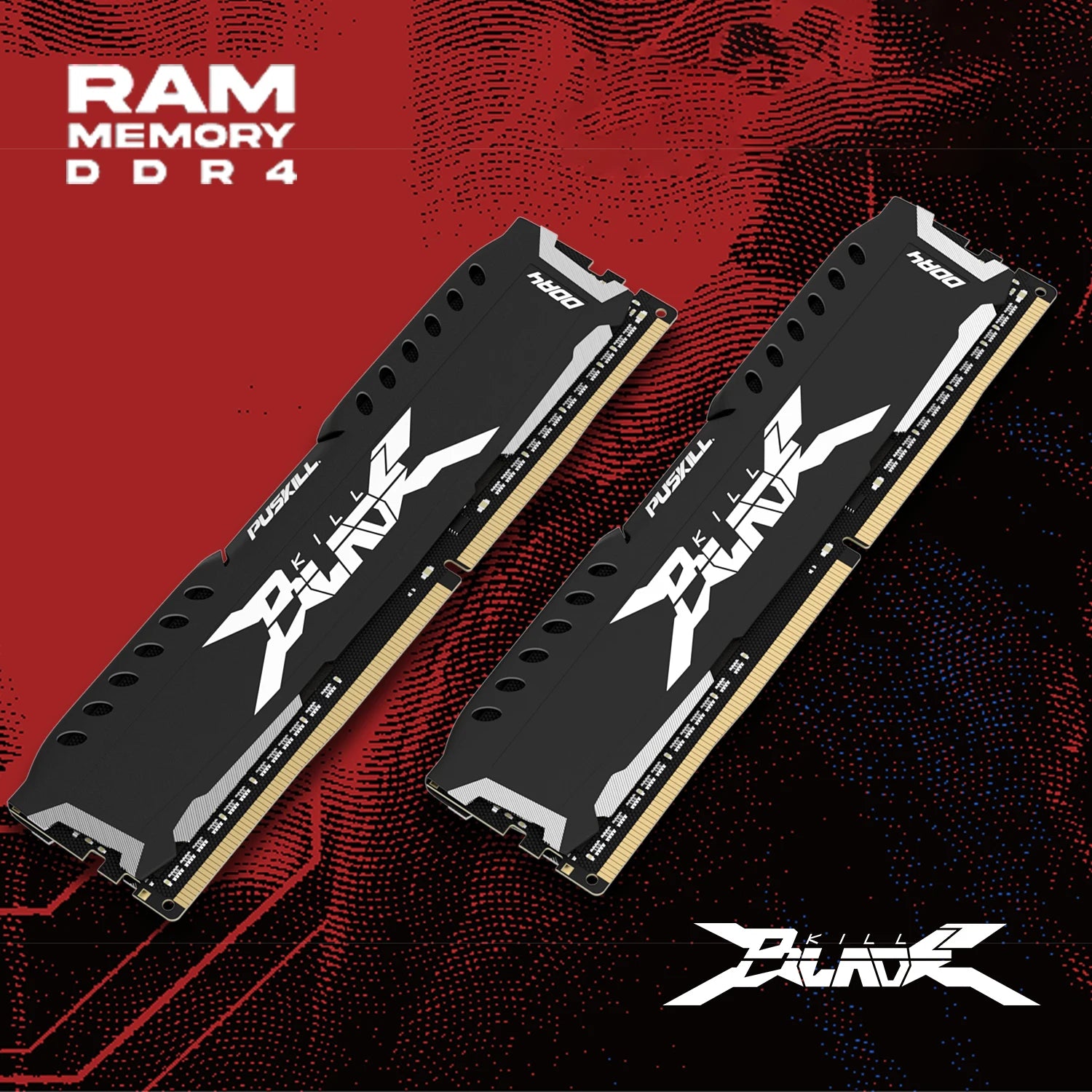 PUSKILL DDR4 Desktop RAM 8GB/16GB 2666MHz–3200MHz UDIMM with Heat Spreader
