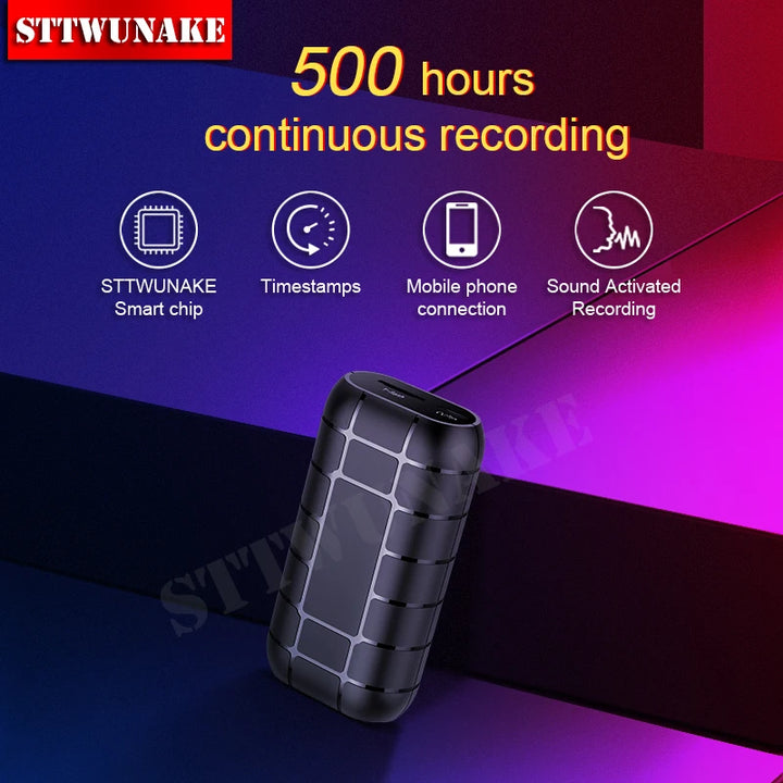 Mini Voice Activated Recorder – 500H Digital Audio Dictaphone