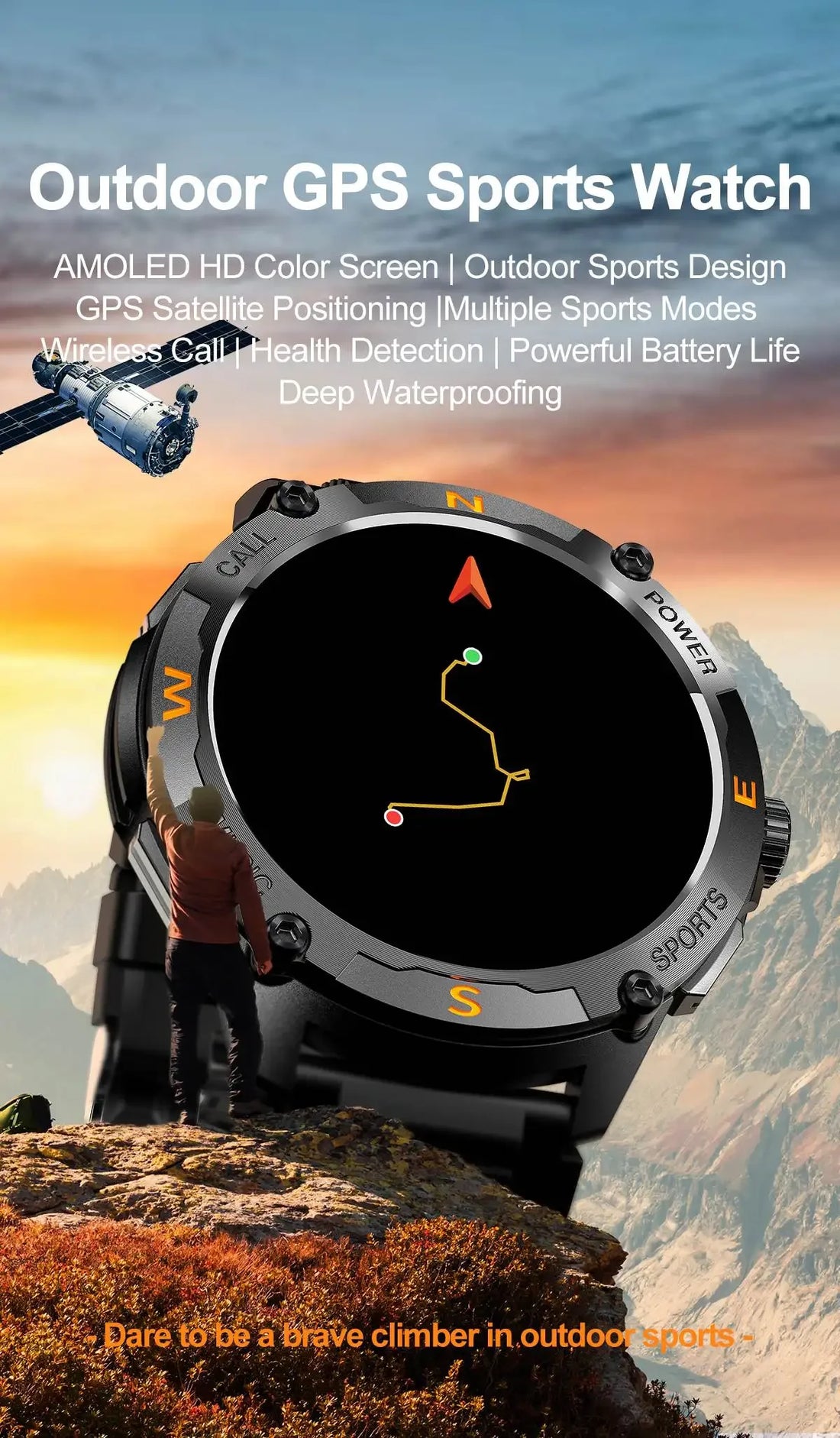 Outdoor Smart Watch – 5 Satellite GPS