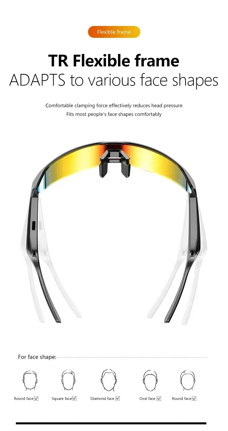 YJ006 Cycling Bluetooth Smart Glasses with Audio Call and Music Headset
