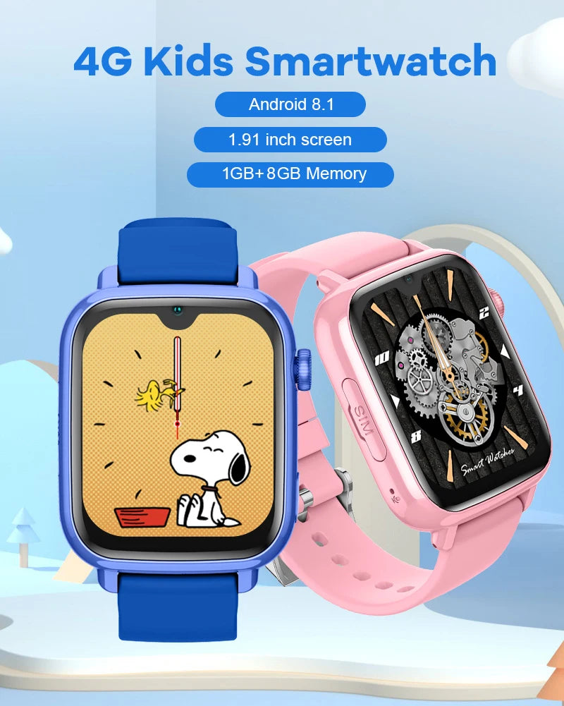 4G Kids Smart Watch with GPS, WiFi, Video Call, SOS, Camera & Location Tracker