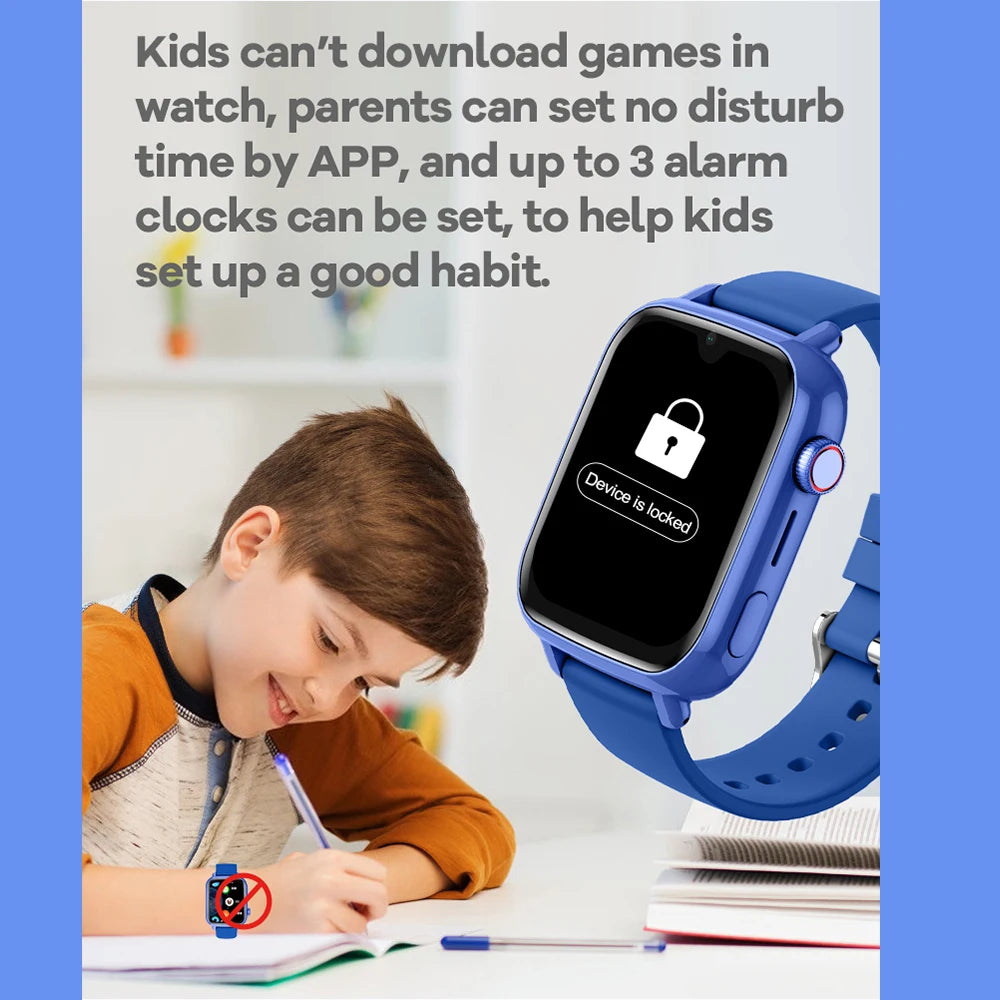 4G Kids Smart Watch with GPS, WiFi, Video Call, SOS, Camera & Location Tracker