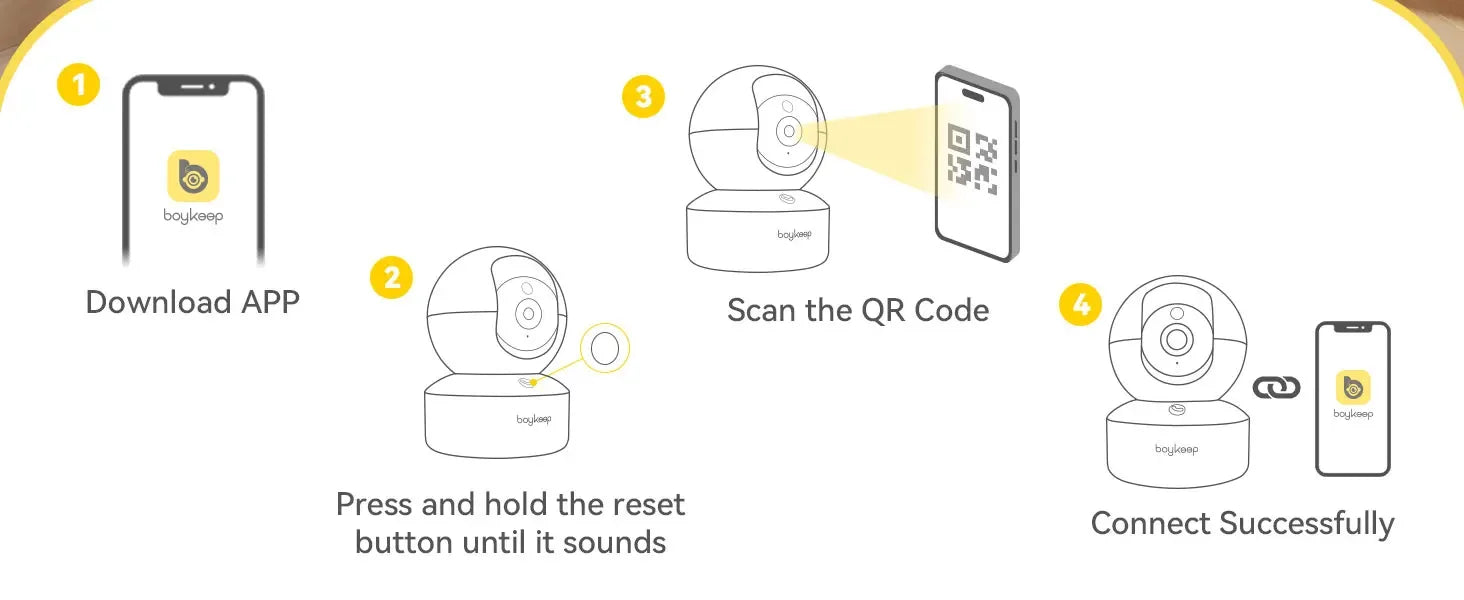 BoyKeep K30 Smart Camera 2K WiFi Indoor Security Camera