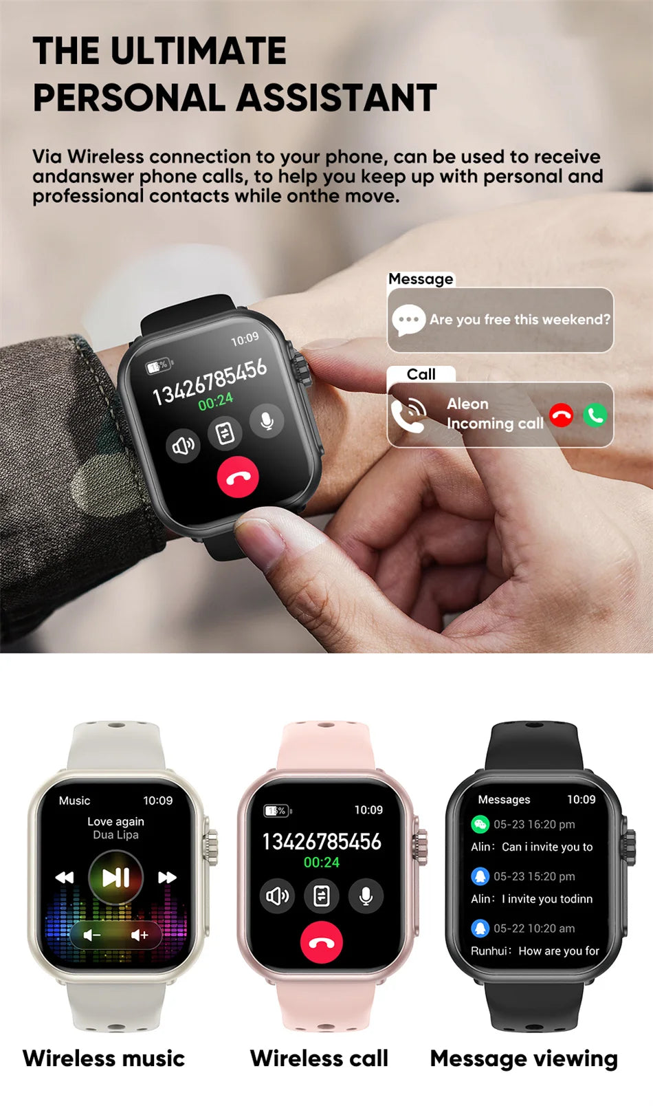 Smartwatch Ultra 2 – 1.85" HD Touch Screen