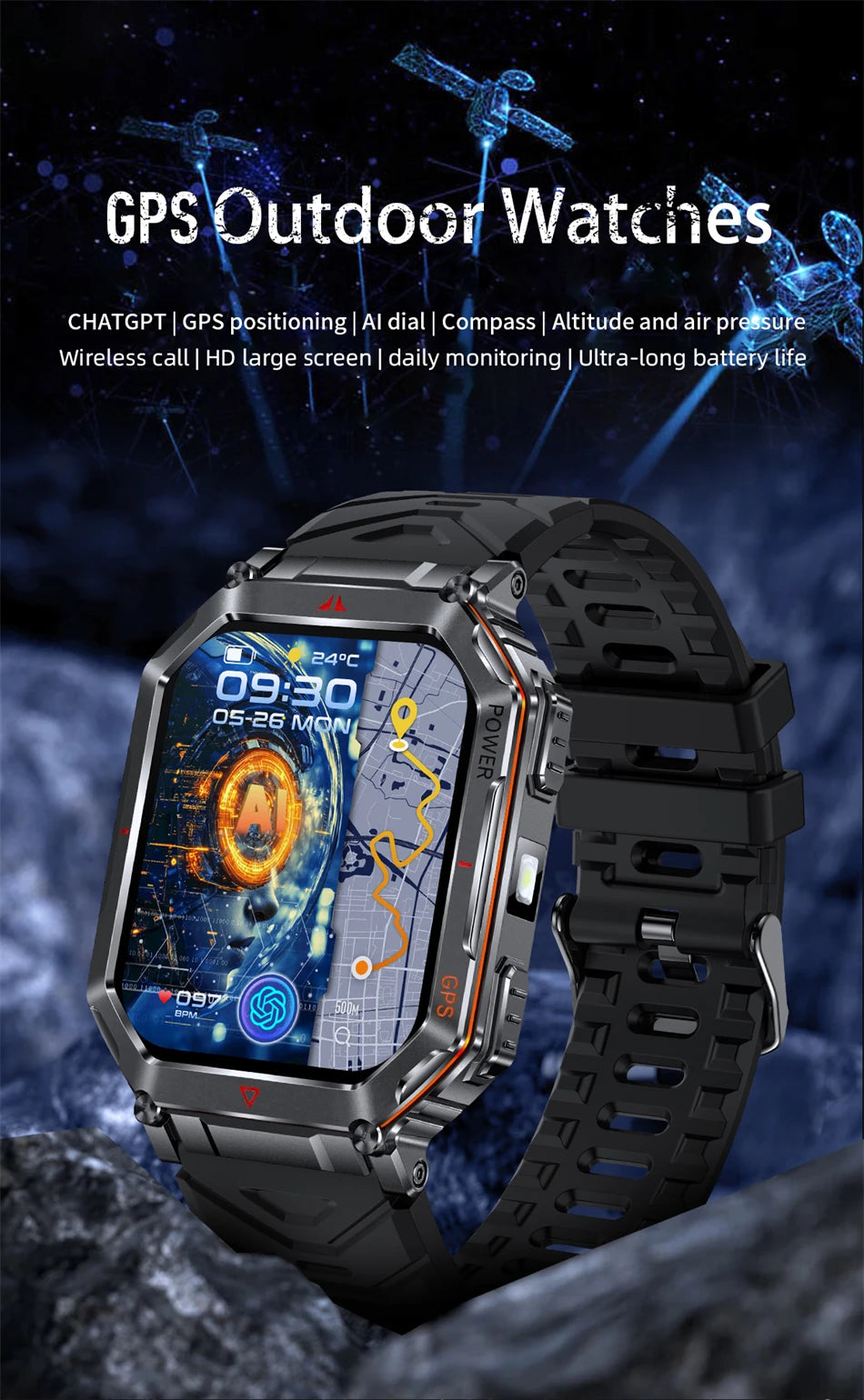 LIGE Men’s Outdoor Smart Watch