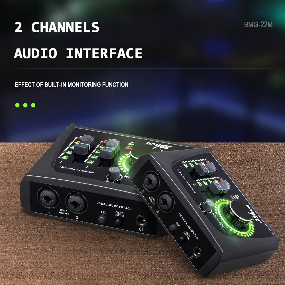 BOMGE Mini 2-Channel USB Audio Interface