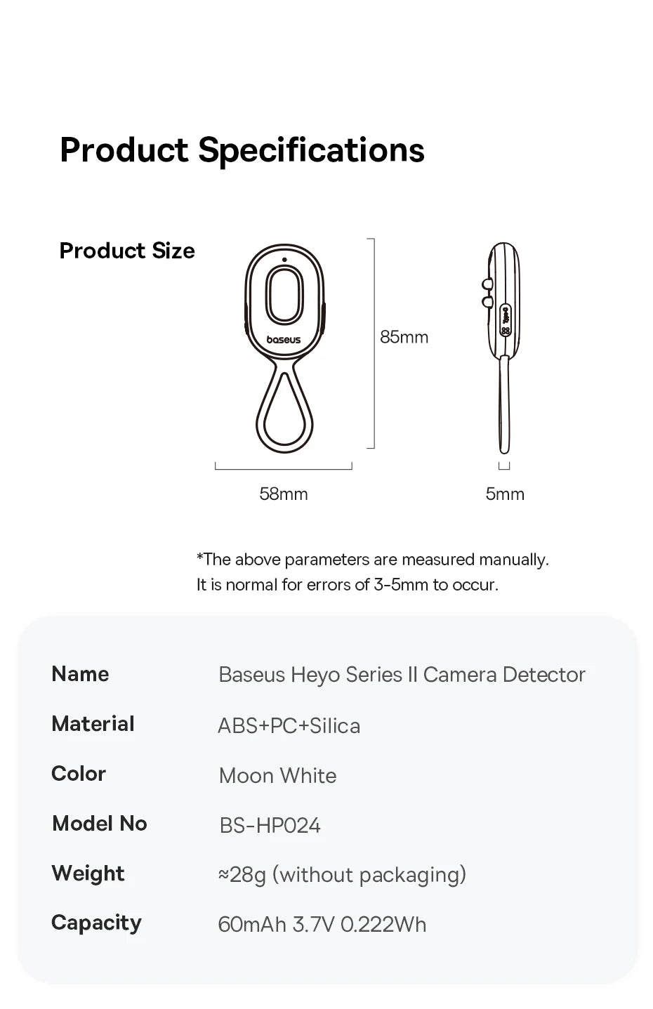 Baseus Hidden Camera Detector