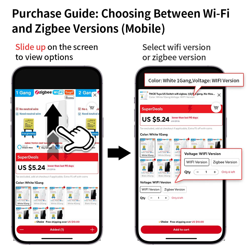 TNCE Tuya WiFi Zigbee Smart Wall Switch