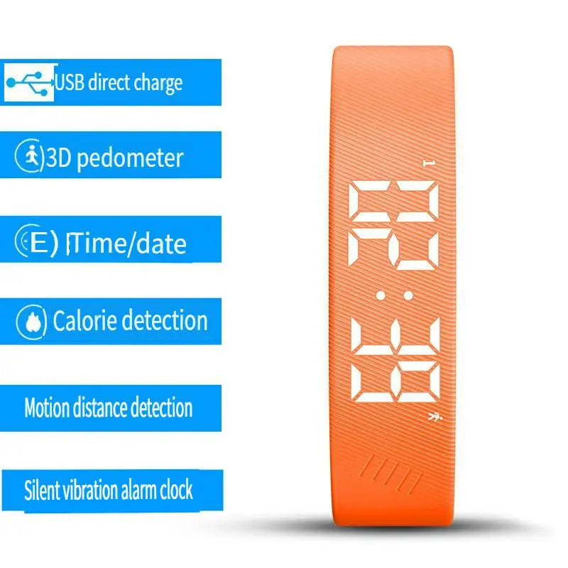 LED Smart Bracelet – Waterproof Fitness Band with Pedometer