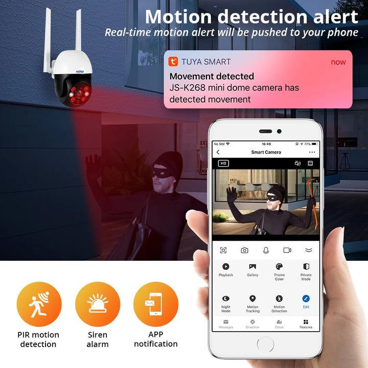 KERUI 4K Dual Lens PTZ WiFi Camera