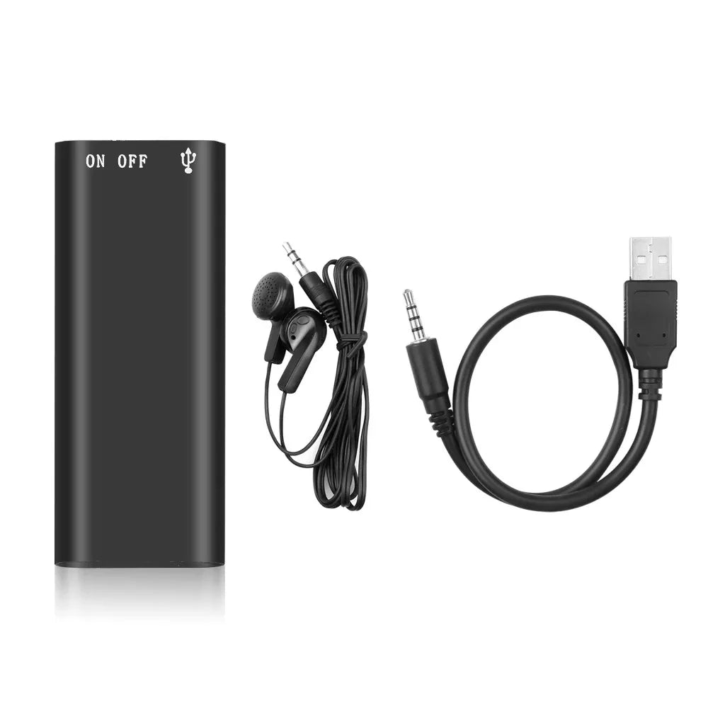 3-in-1 Digital Voice Recorder & MP3 Player – 192Kbps Mini Audio Recorder