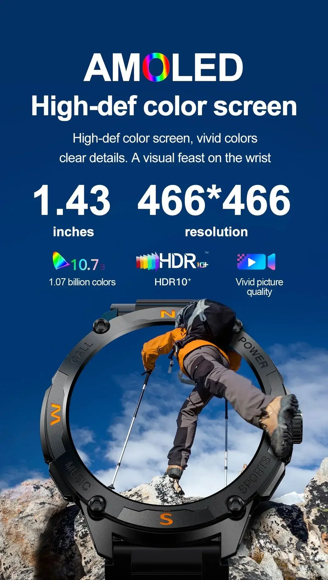 Outdoor Smart Watch – 5 Satellite GPS