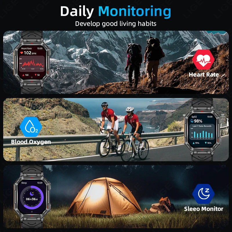 LIGE Men’s Outdoor Smart Watch