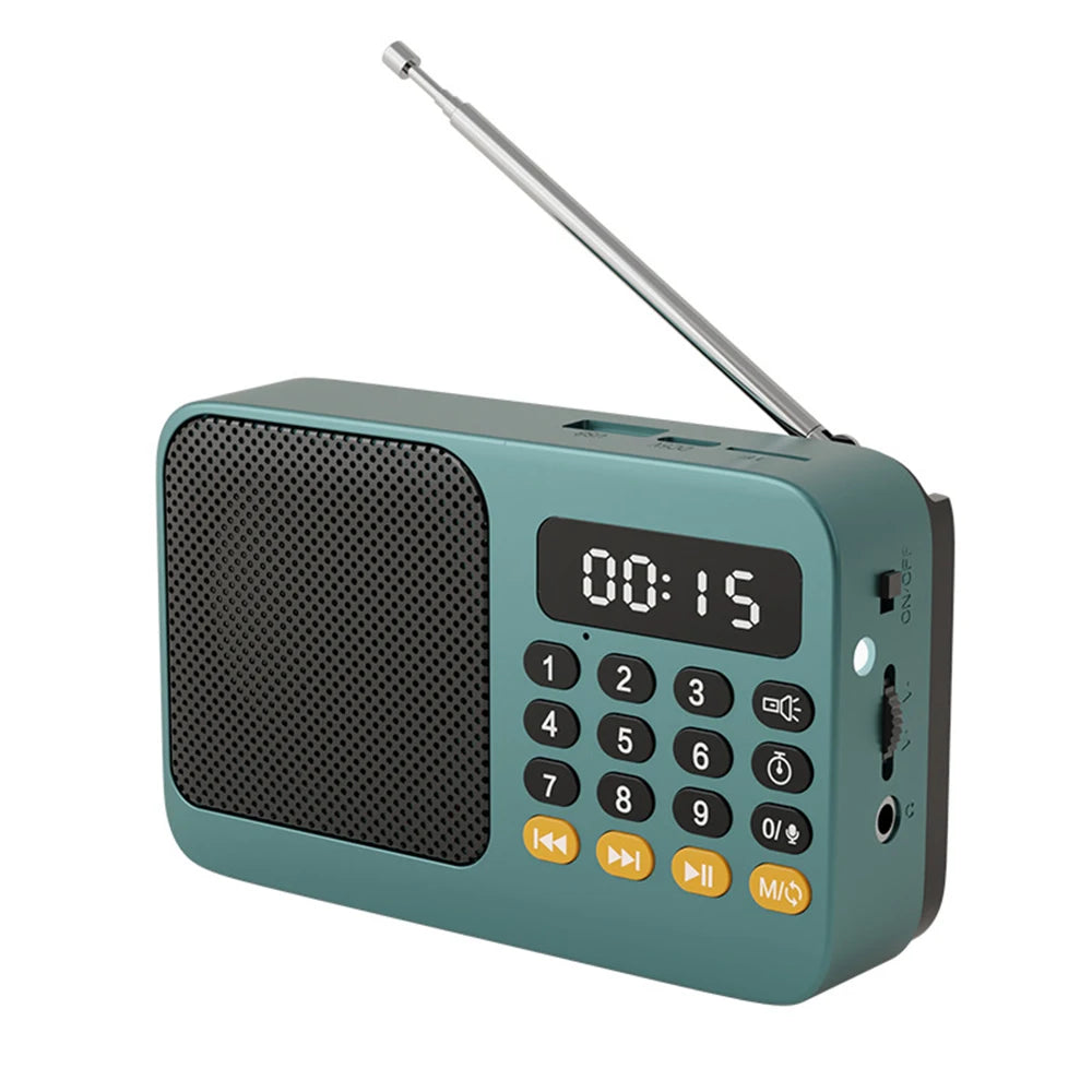 Portable Digital FM Radio Music Player with USB/TF Support and LED Display