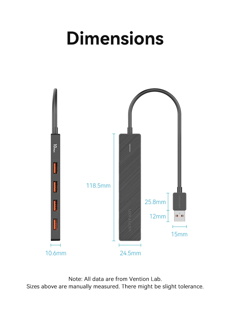 Vention 4-Port USB 3.2 Hub