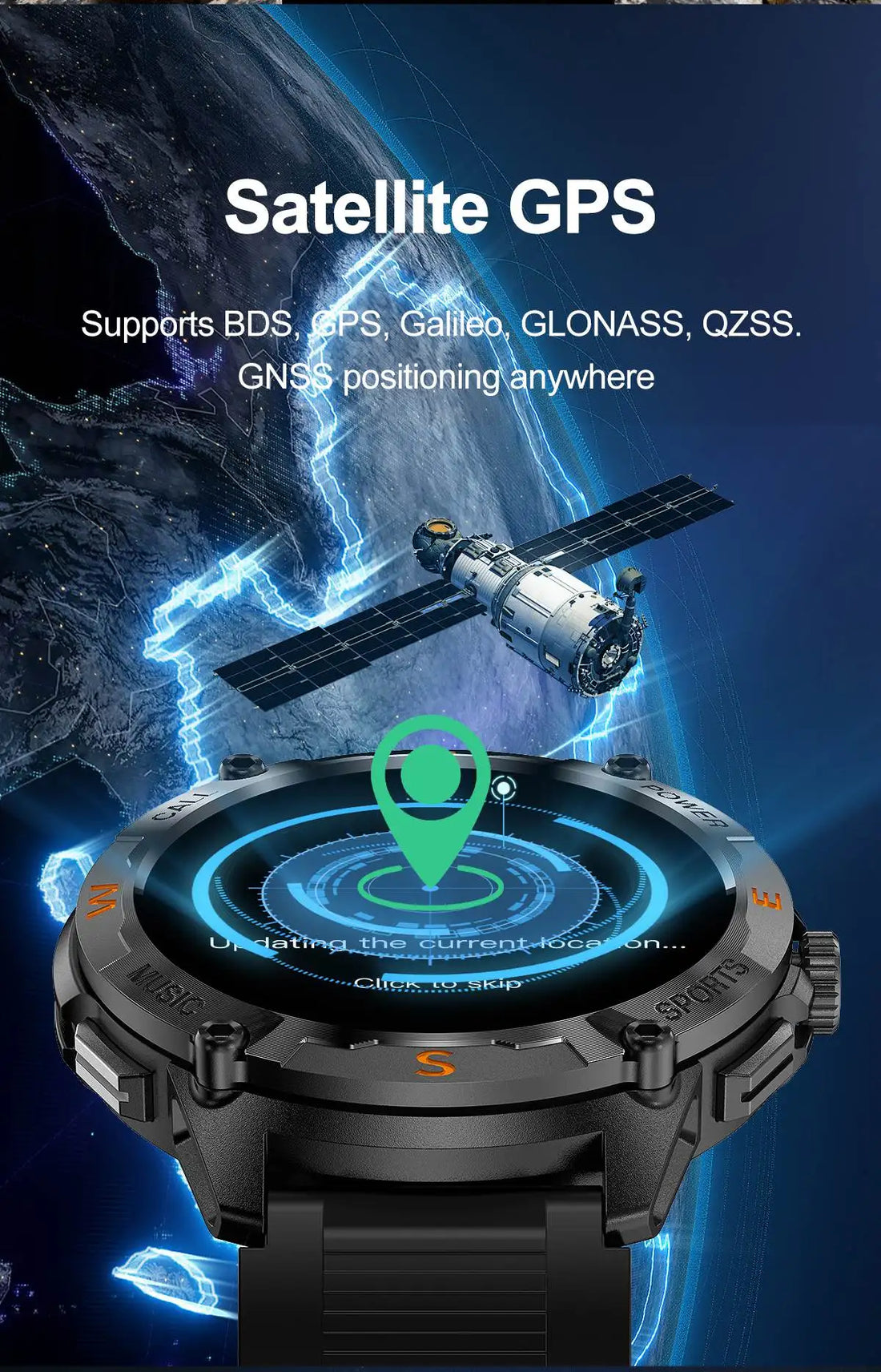 Outdoor Smart Watch – 5 Satellite GPS
